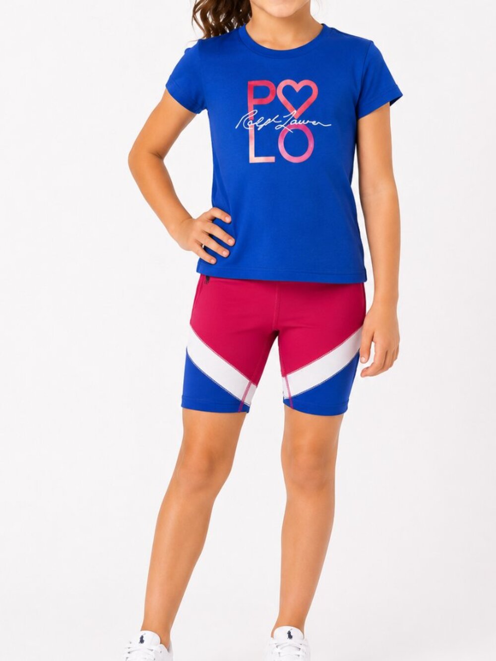 Polo Ralph Lauren Girls Biker Shorts Set Size 5 Matching Outfit NWT